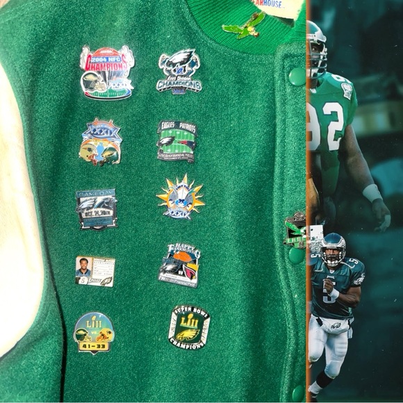 💎 ViNTaGe💎 PHiLaDeLPHiA EaGLeS 🦅 LeTTerMan JaCKeT 🧥 - Picture 5 of 11